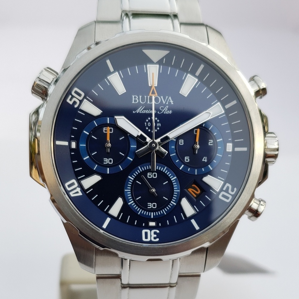 BULOVA Marine Star Chronograp Blue Dial Stainless